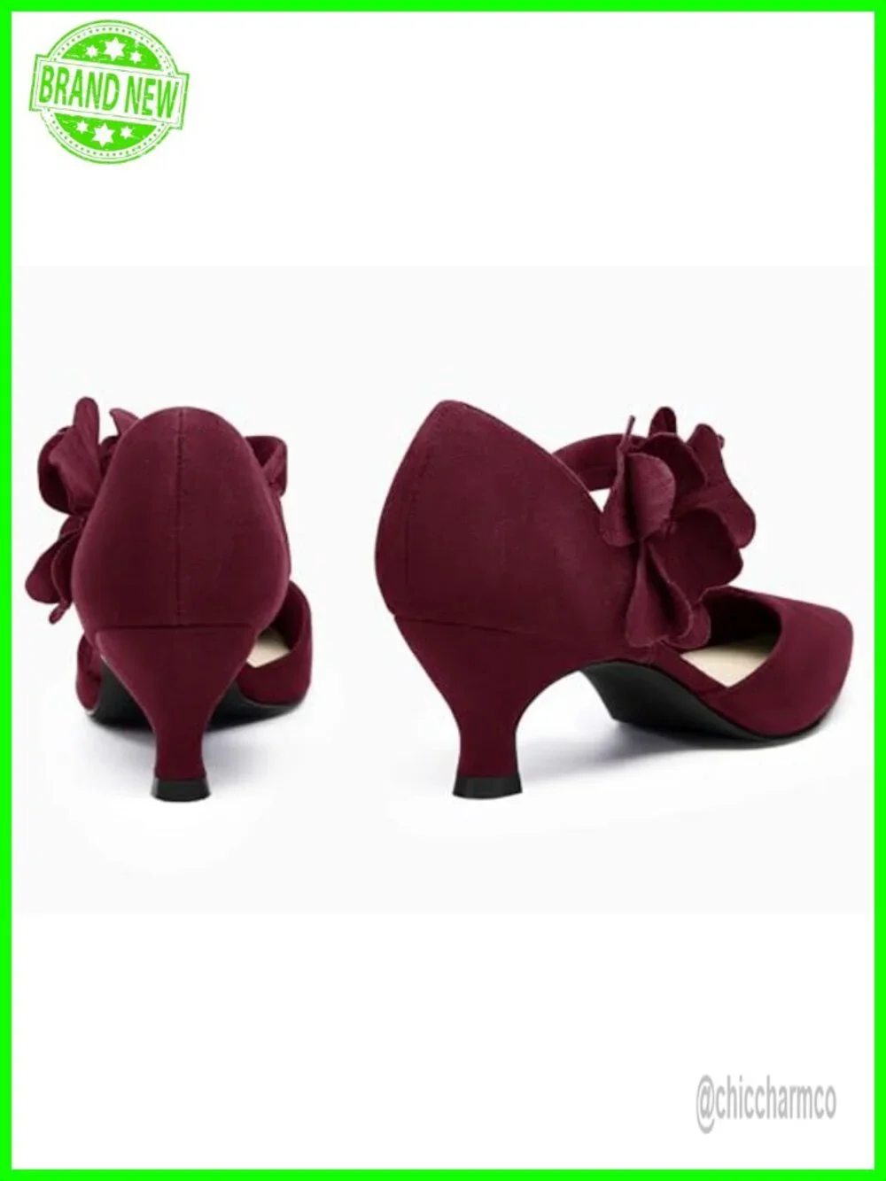 Suede Kitten Heels Pointed Toe Slip On Ankle Strap Pumps